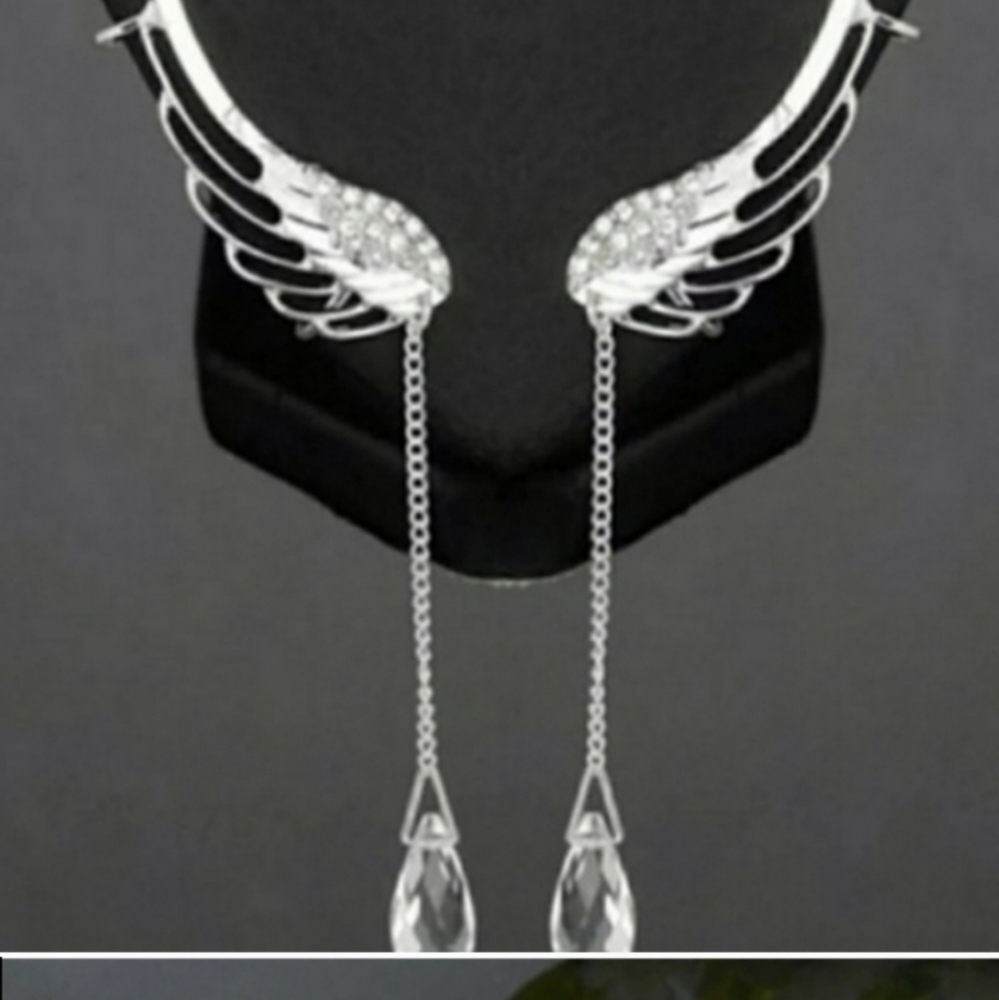 Crystal Angel Wings Earrings😇🤍